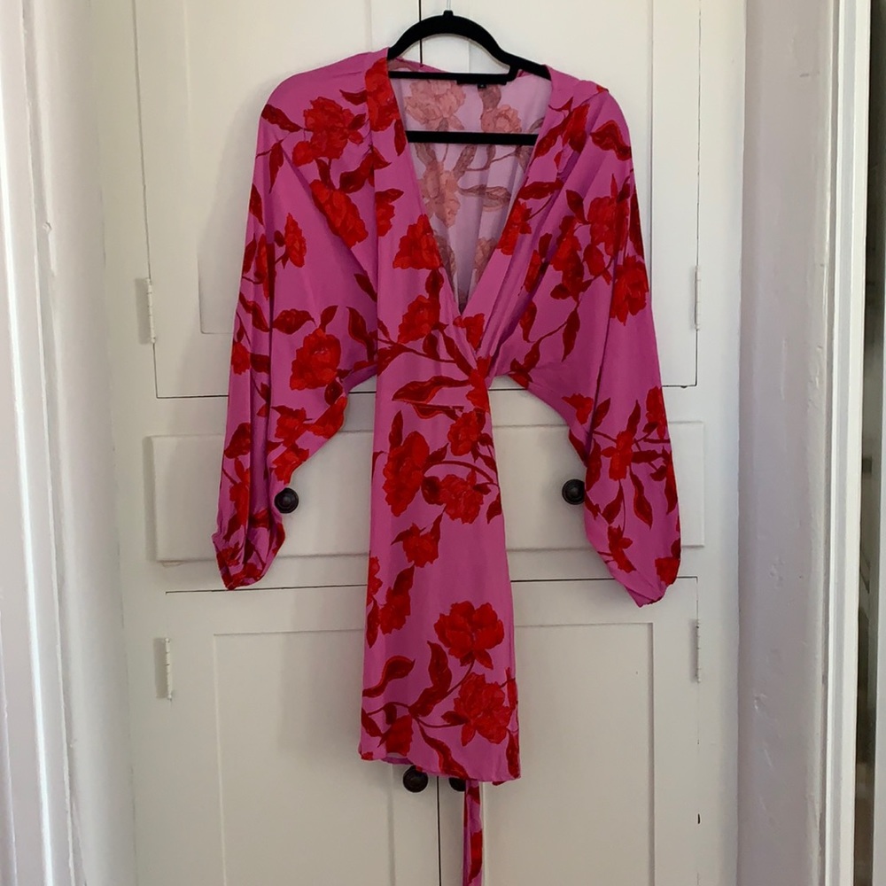 Pink and red rose dress